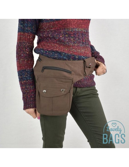 Mala de cintura castanho - Bali