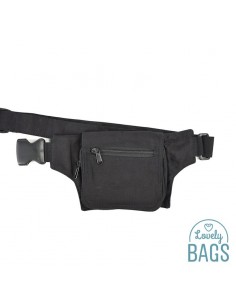 Ronyonera negra petita amb solapa - Pouch