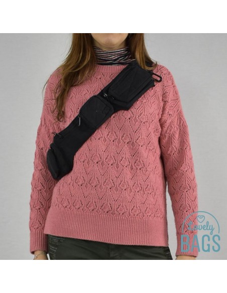 Bolsa cinta preta pequena - Thailand Belt