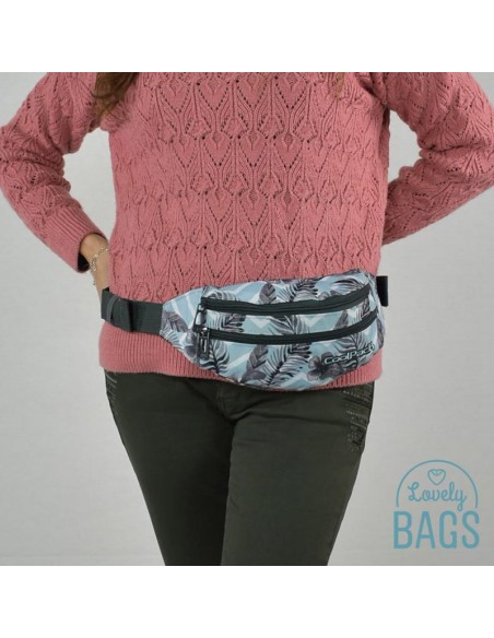 Ronyonera esportiva estampat blau Coolpack - Surf palms