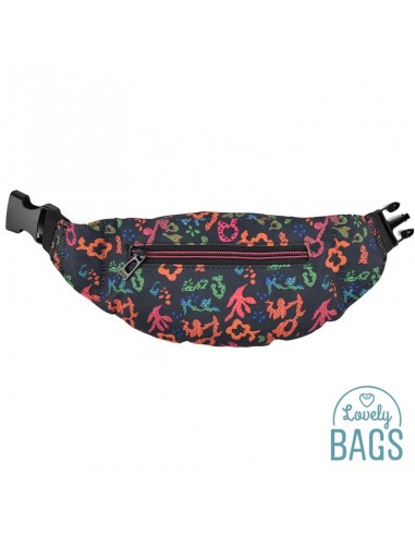 Fanny pack sport preta estampada Coolpack - Floral dream