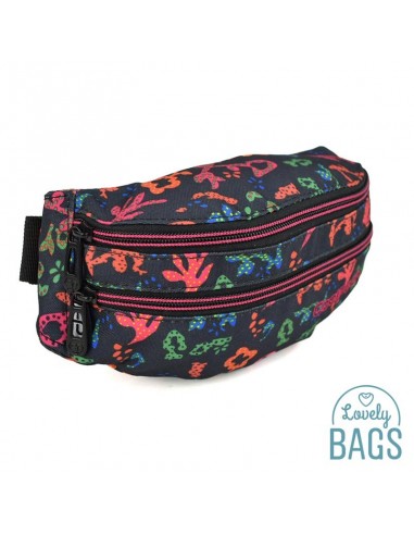 Riñonera deportiva negra estampada Coolpack - Floral dream