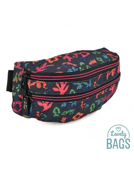 Ronyonera esportiva negra estampada Coolpack - Floral dream