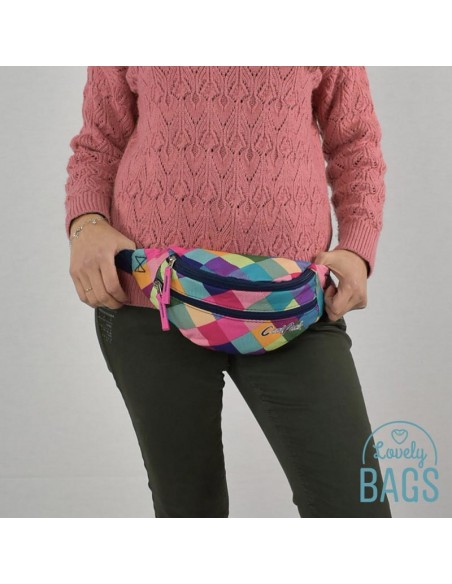 Bum bag estampado de losangulos Coolpack - Patchwork