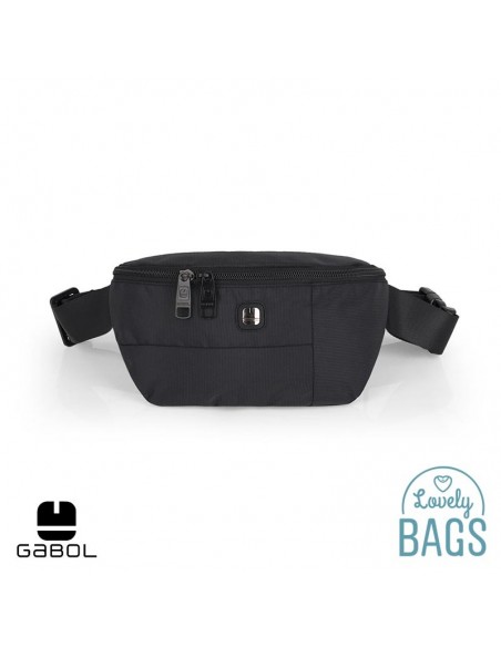 Bolsa de cintura preta impermeável Gabol - Kendo Eco