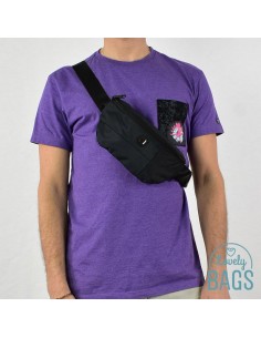 Riñonera impermeable negra Gabol - Kendo Eco 2