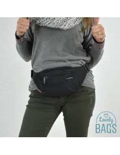 Bolsa de cintura ecológica preta Gabol - Crony Eco