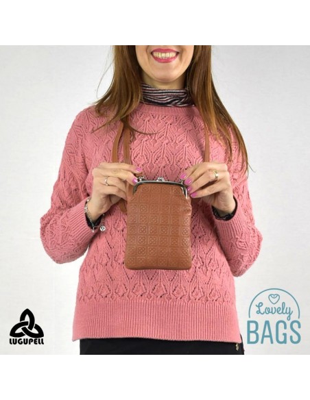 Bolsa a tiracolo pele para telemóvel Lugupell - Panot