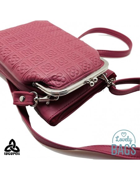 Bandolera rosa porta mòbil Lugupell - Panot