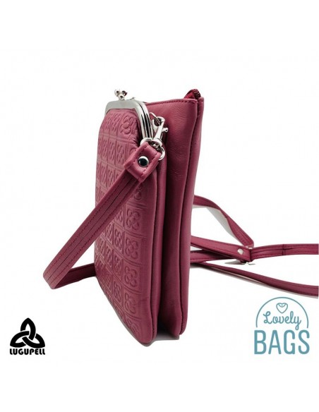 Bandolera rosa porta mòbil Lugupell - Panot