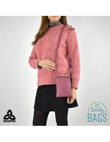Bandolera rosa porta mòbil Lugupell - Panot