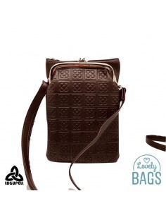 Bolsa tiracolo castanho para telemóvel Lugupell - Panot