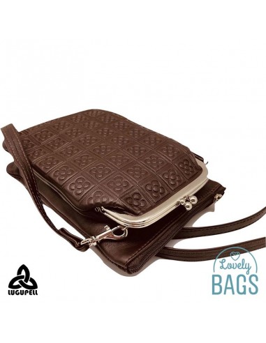 Bolsa tiracolo castanho para telemóvel Lugupell - Panot