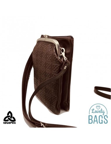 Bolsa tiracolo castanho para telemóvel Lugupell - Panot