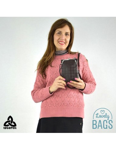 Bolsa tiracolo castanho para telemóvel Lugupell - Panot