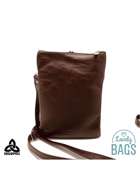 Bolsa tiracolo castanho para telemóvel Lugupell - Panot