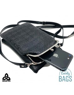Bolso bandolera negra para móvil Lugupell - Panot