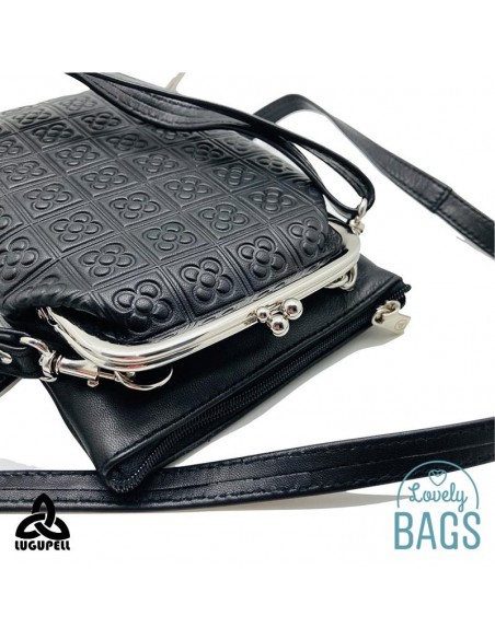 Bossa bandolera negra per mòbil Lugupell - Panot
