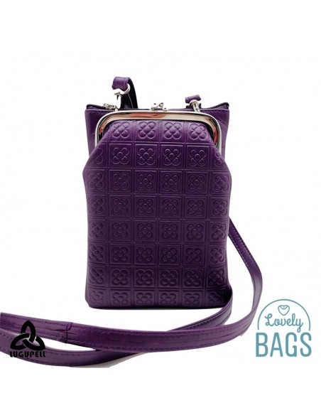 Bolsinha tiracolo lilás para telemóvel Lugupell - Panot