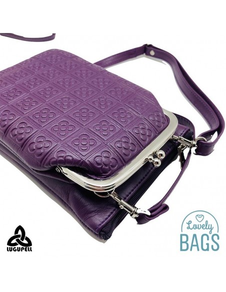 Bolsinha tiracolo lilás para telemóvel Lugupell - Panot