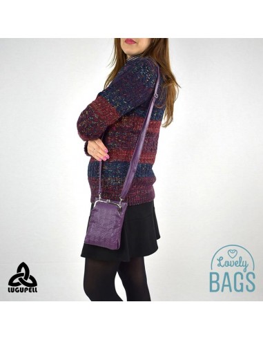 Bandolera lila per mòbil Lugupell - Panot