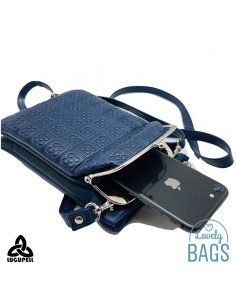 Bandolera blau marí per a mòbil Lugupell - Panot