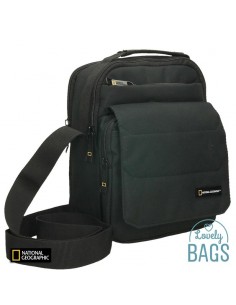 Bandolera negra doble compartimento National Geographic - Pro
