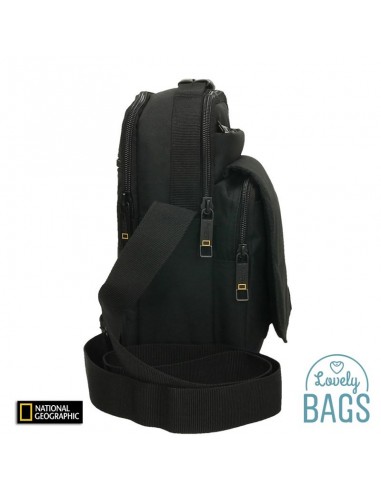 Bandolera negra doble compartiment National Geographic - Pro