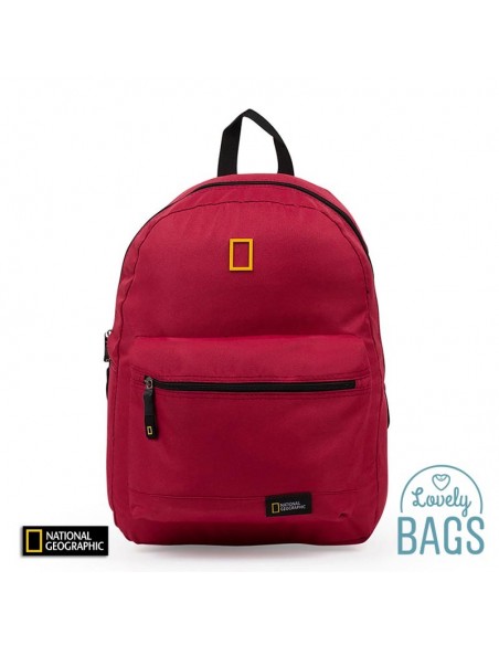 Mochila roja con RFID Blocker National Geographic - Globe Trotter