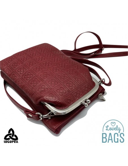 Bossa bandolera vermella cirera per mòbil Lugupell - Panot
