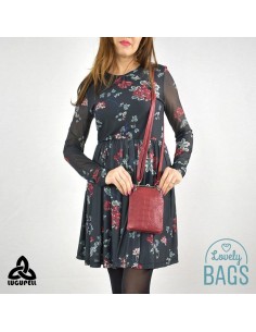 Bossa bandolera vermella cirera per mòbil Lugupell - Panot 2