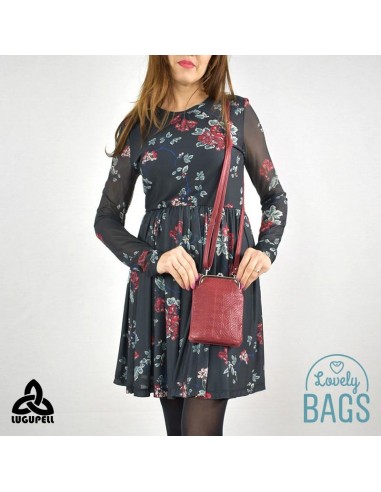 Bossa bandolera vermella cirera per mòbil Lugupell - Panot