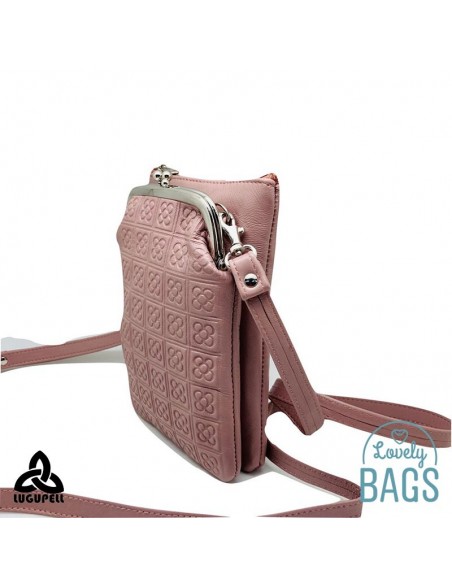 Bandolera rosa palo porta móvil Lugupell - Panot