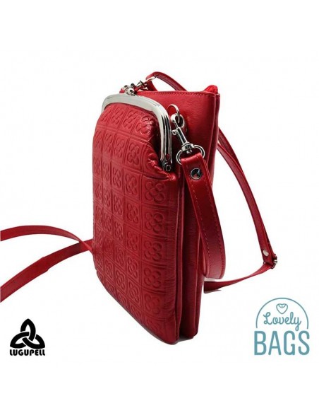 Bolsa tiracolo para telemóvel vermelha Lugupell - Panot