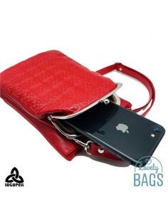 Bandolera vermella per a mòbil Lugupell - Panot 2