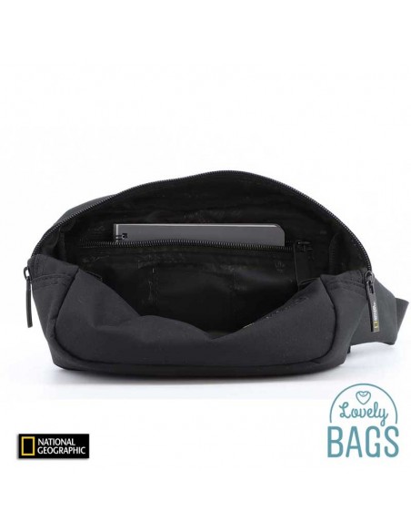 Bolsa de cintura preta ecológica da National Geographic - Mutação