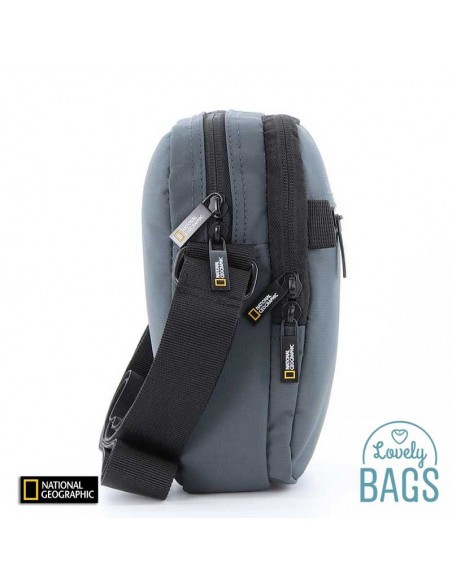 Tiracolo cinzenta compartimento duplo National Geographic - Mutation