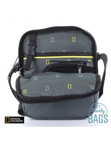 Bandolera gris doble compartiment National Geographic - Mutation