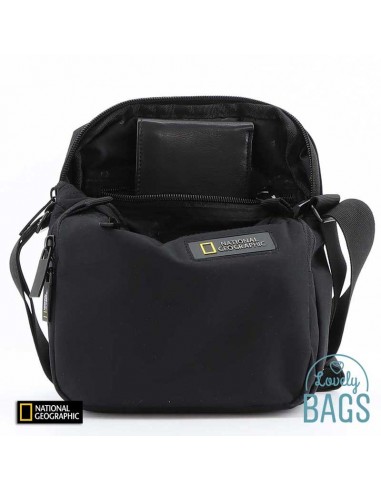 Bandolera negra doble compartimento National Geographic - Mutation