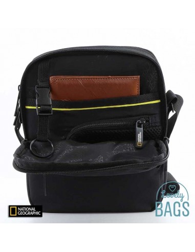 Bandolera negra doble compartiment National Geographic - Mutation