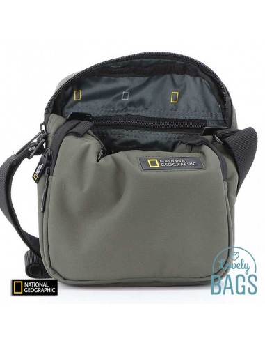 Mala tiracolo verde caqui de duplo compartimento National Geographic - Mutation