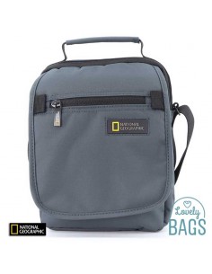 Bandolera gris ecológica con solapa National Geographic - Mutation