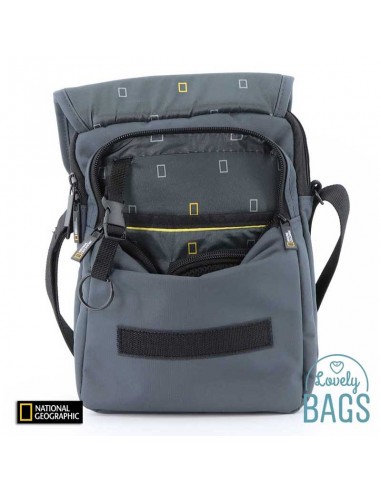 Bandolera gris ecològica amb solapa National Geographic - Mutation