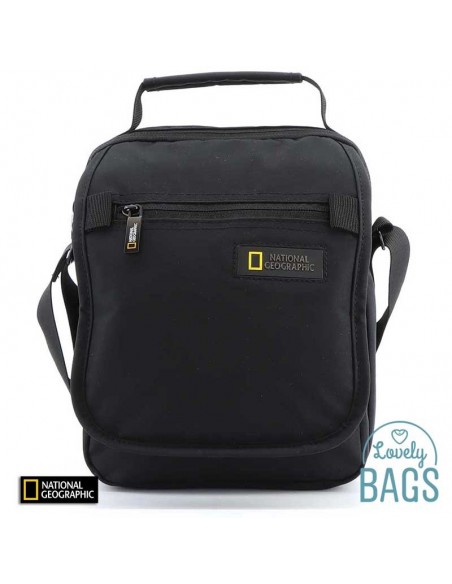 Bandolera negra ecològica amb solapa National Geographic - Mutation
