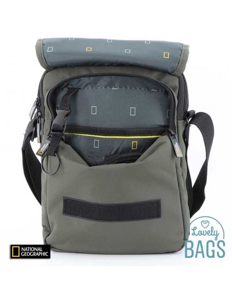 Bandolera caqui ecológica con solapa National Geographic - Mutation