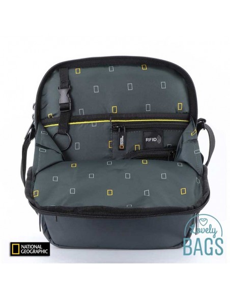 Bolsa tiracolo grande cinzenta ecológica National Geographic - Mutation