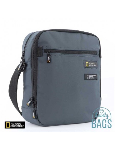 Bolsa tiracolo grande cinzenta ecológica National Geographic - Mutation