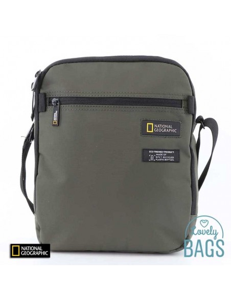 Bandolera verd caqui gran ecològica National Geographic - Mutation