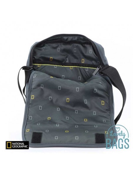 Bandolera ecológica grande gris National Geographic - Mutation