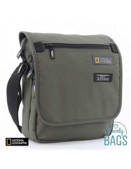 Bandolera ecológica grande verde caqui National Geographic - Mutation
